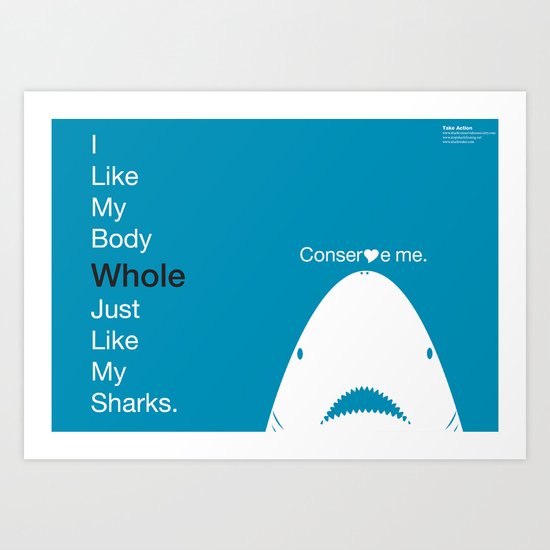 Shark Love Art Print