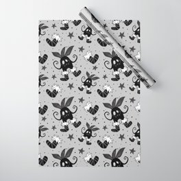 Cozy Mandrakes With Socks Spooky Cute Illustration Pattern Wrapping Paper