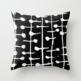 Lines And Dots Throw Pillow