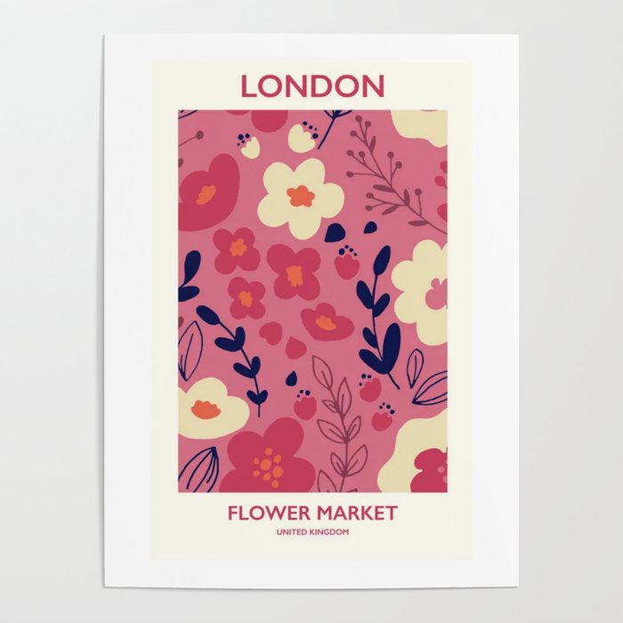 London Flower Market II Poster