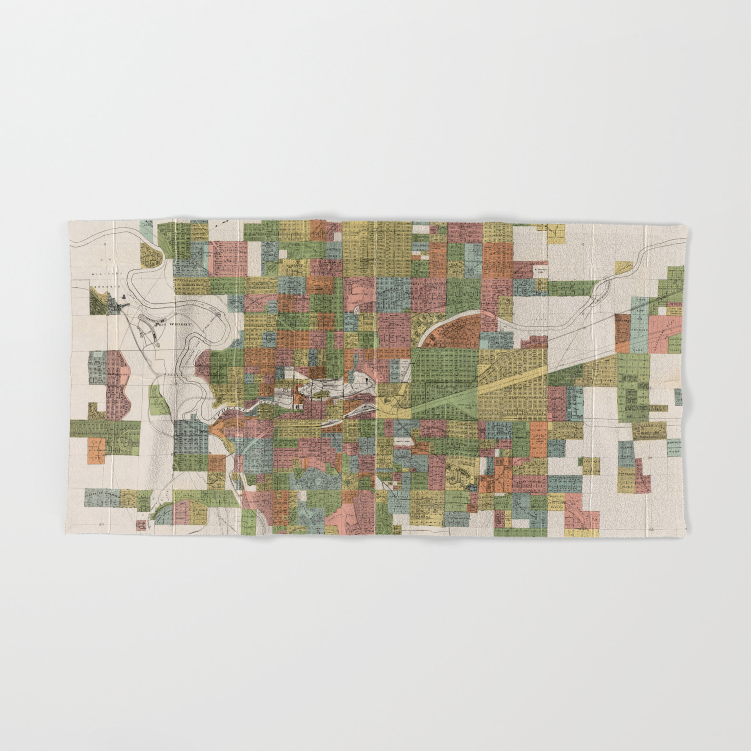 Vintage Map Of Spokane Wa 1910 Hand Bath Towel By Bravuramedia Vintage Map Of Spokane Wa 1910 Hand