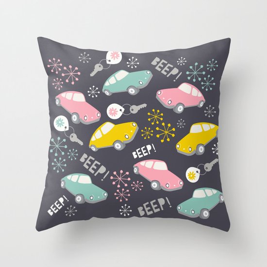 Beep! Beep! Throw Pillow