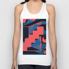 6th Dimension Abstract Geometric Design Unisex Tank Top