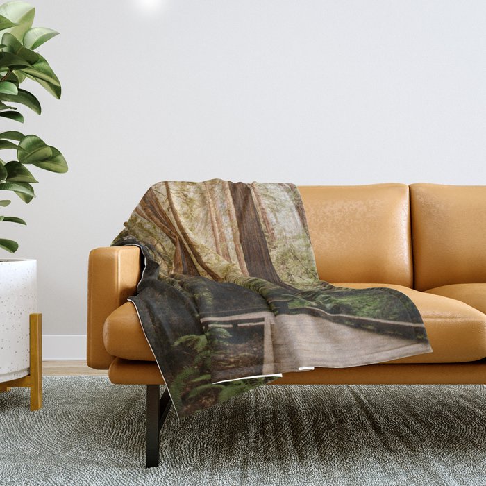 Muir Woods | California Redwoods Forest Nature Travel Photography Throw Blanket