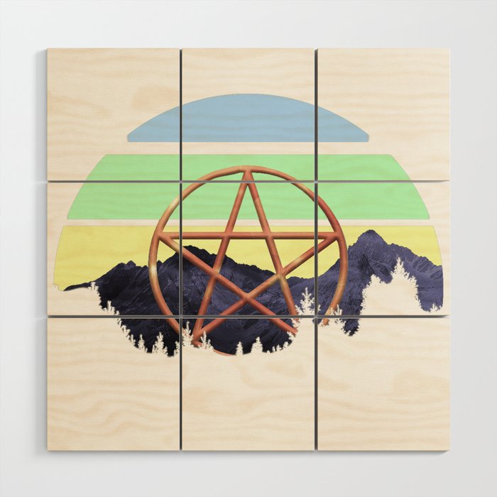 Pentacle Range By Lazzy Brush Wood Wall Art