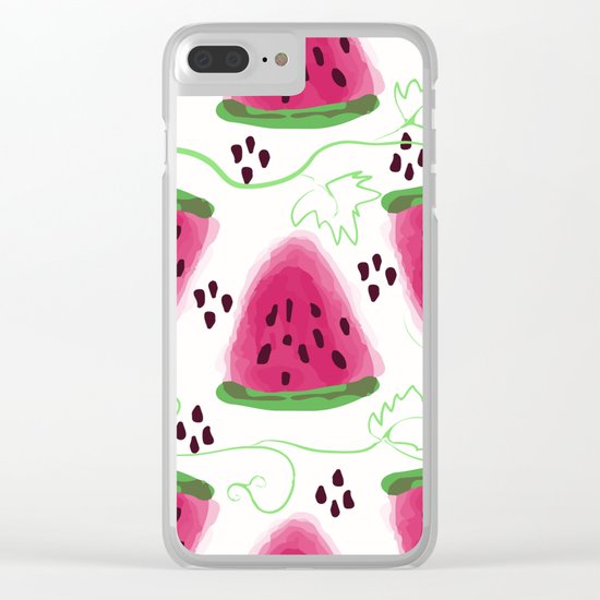 Watermelon pattern. Clear iPhone Case