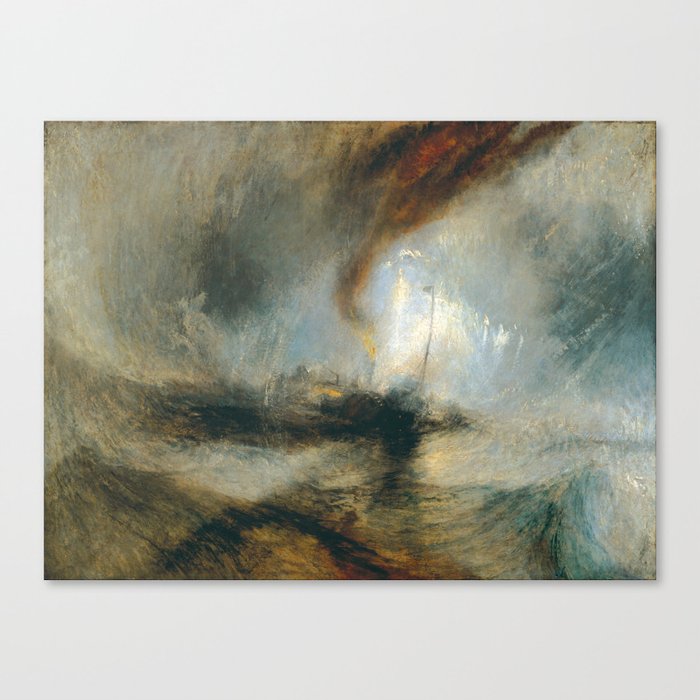 J.M.W. Turner "Snow Storm - Steam-Boat off a Harbour's Mouth" Canvas Print