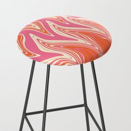 Warped - Pink, Orange and Cream Bar Stool