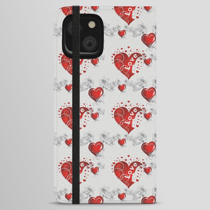 Valentine Love Hearts iPhone Wallet Case