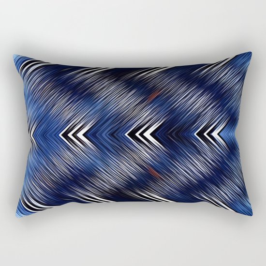 Abstract #Blue #Black #1 #art #society6 Rectangular Pillow