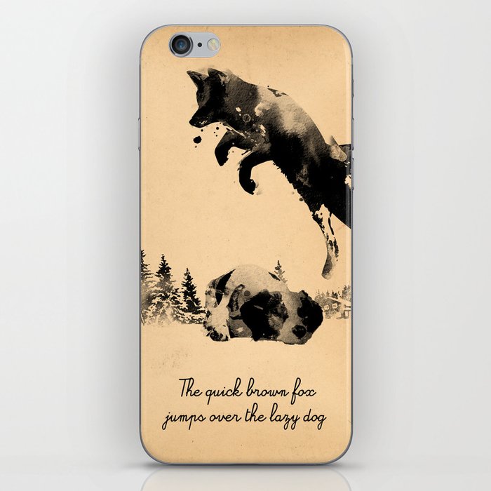 The quick brown fox jumps over the lazy dog iPhone Skin by ...