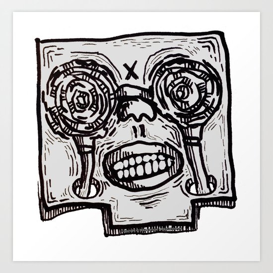 Mr. K descend into hell. Art Print