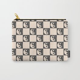 Yin Yang Check, Checkerboard Black and White  Carry-All Pouch