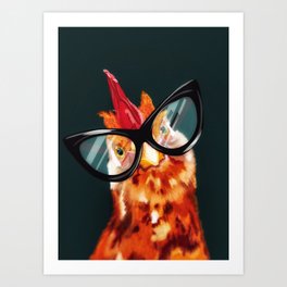Cheeky Chicken Art Print