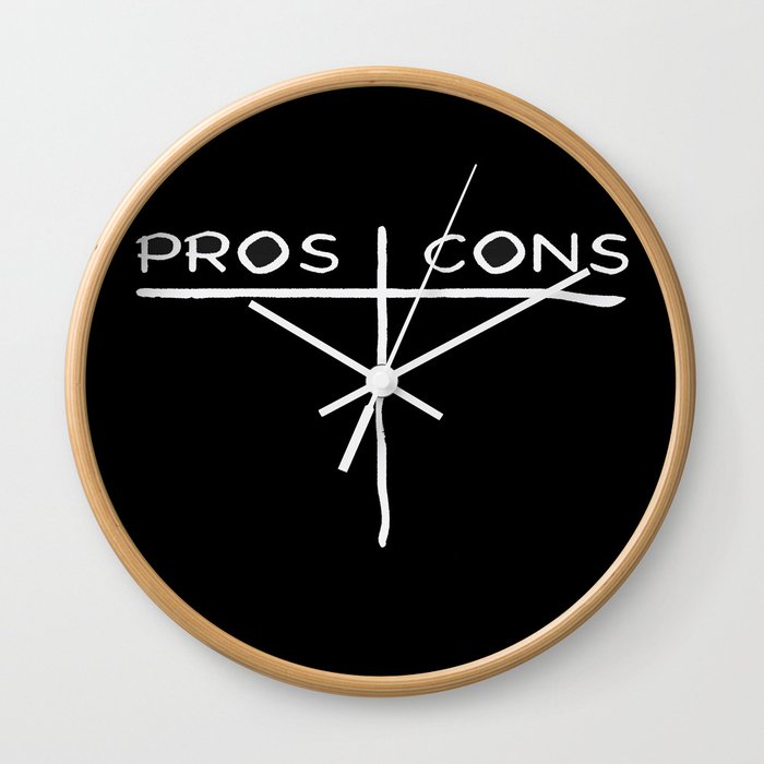 Pros and Cons Wall Clock