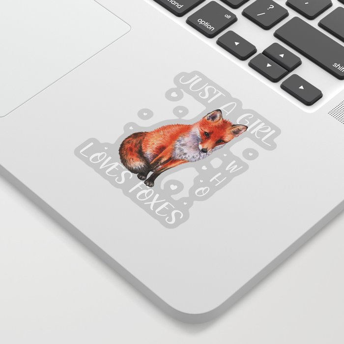 just a girl who loves foxes Sticker