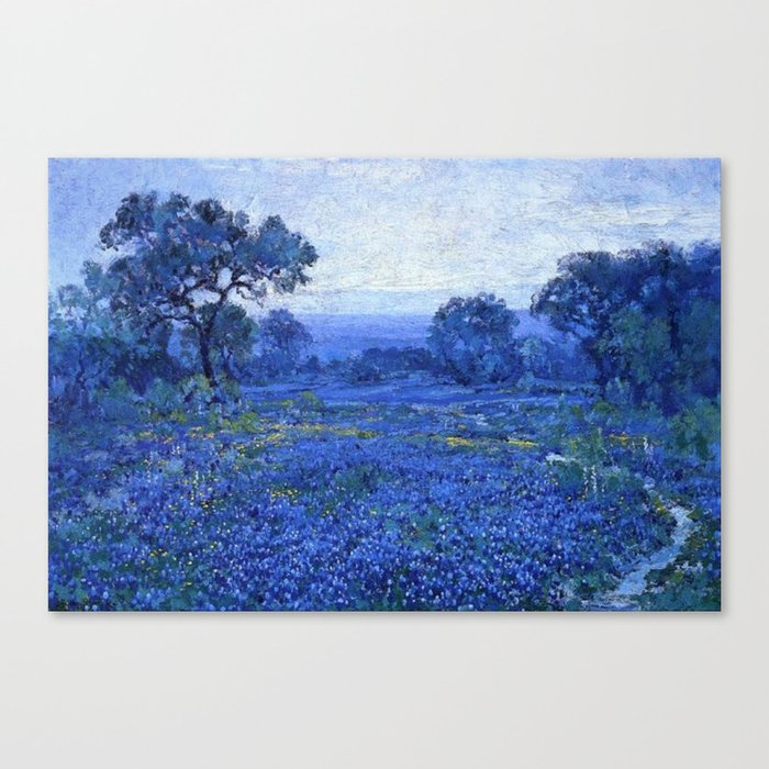 Bluebonnet pastoral scene landscape painting by Robert Julian Onderdonk Canvas Print