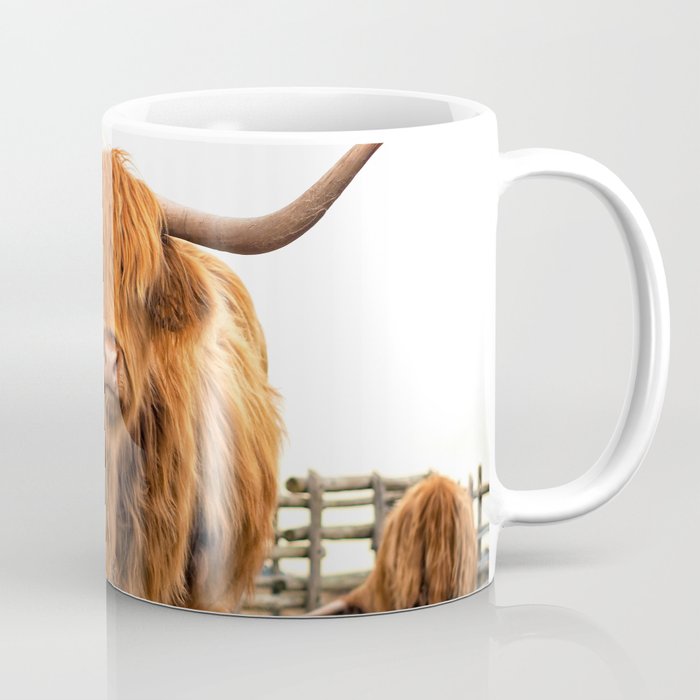 Highland Cow in a Fence Coffee Mug