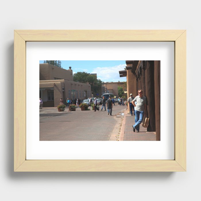 Santa Fe Street Scene 2010 Recessed Framed Print