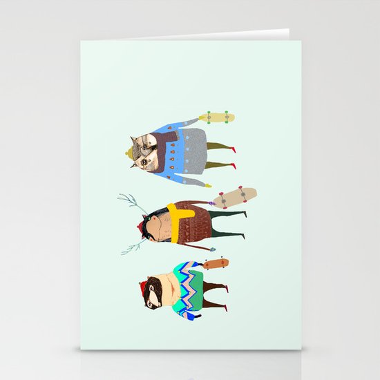 Skateboarders. Stationery Cards