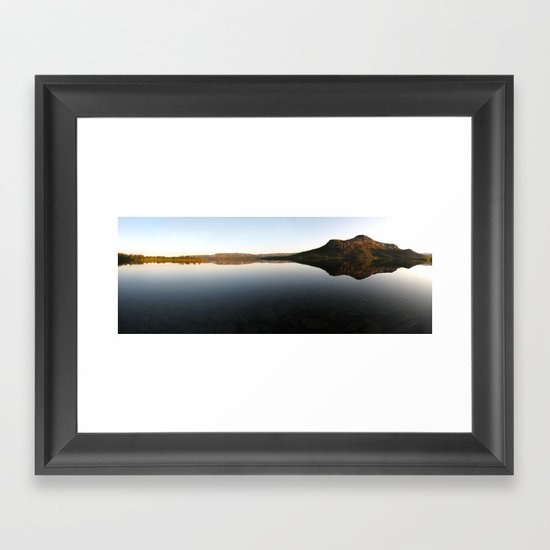 lake mirror panorama, finland. Framed Art Print