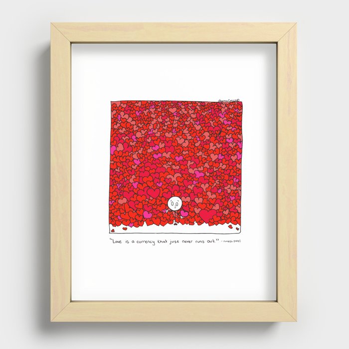 Love Is a Currency Recessed Framed Print