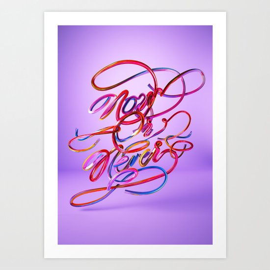 Now Or Never // Typography Art Print