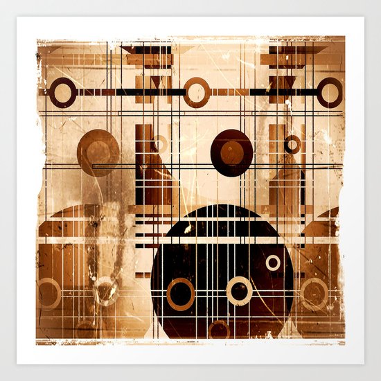 Music Grunge Party Art Print