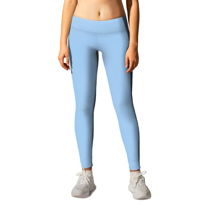 Baby Blue Eyes Solid Color Popular Hues Patternless Shades of Blue Collection - Hex #A1CAF1 Leggings