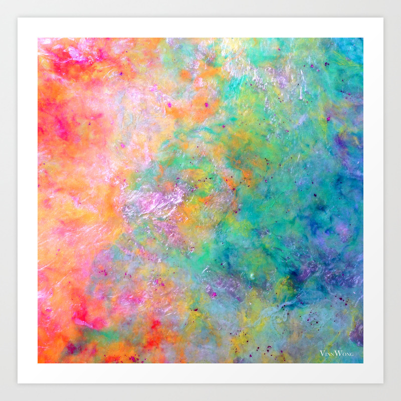 Kiss Of Aether Original Abstract Art By Vinn Wong Art Print By