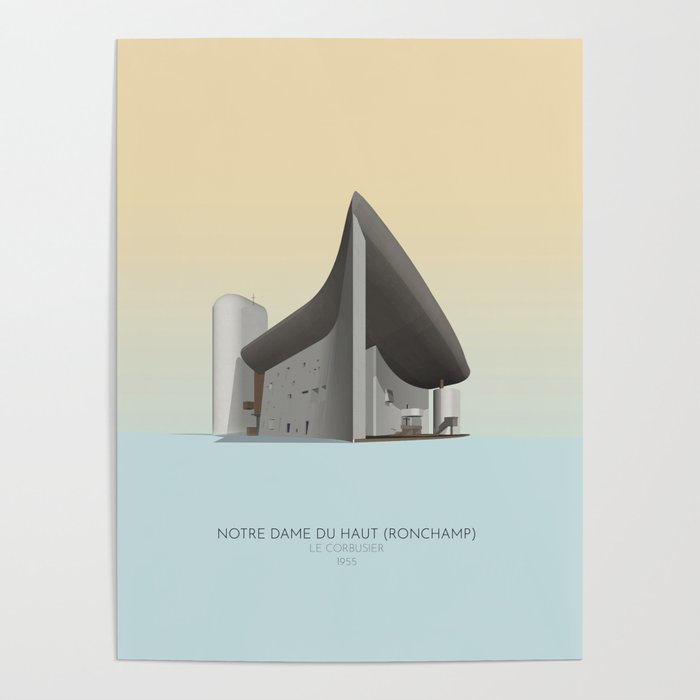 Ronchamp Chapel Le Corbusier Poster