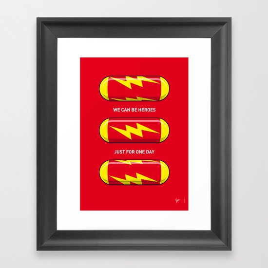 My SUPERHERO PILLS - The Flash Framed Art Print
