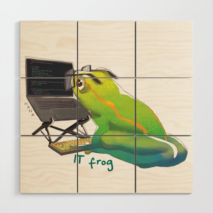 IT Frog | Hana Stupid Art Wood Wall Art