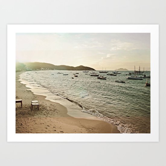 red stools geo Art Print