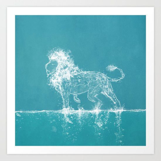 The Water Lion Art Print