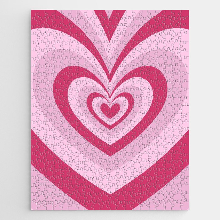 Valentines Beating Hearts (Pink + Red) Jigsaw Puzzle