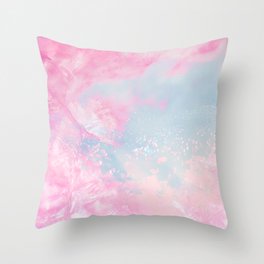 Happy Pastel Blush Underwater Ocean Liquid Bubbles Throw Pillow