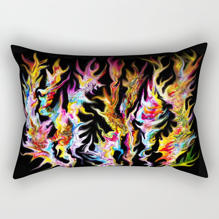 Abstract Space Flames Rectangular Pillow