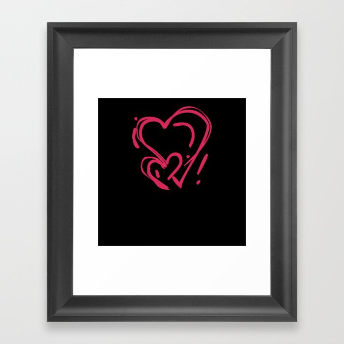 Heart big small heart Framed Art Print