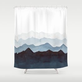 72 x 69 Society6 Teal Smoky Mountains Nature Magik Shower Curtain Blue
