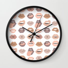 Lips of Love (Neutral Palette) Wall Clock
