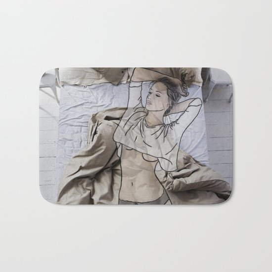 A day in bed Bath Mat