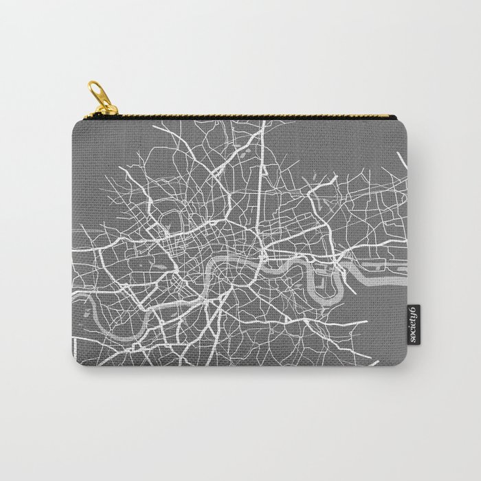 London gray map Carry-All Pouch