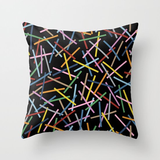 Kerplunk Black Throw Pillow