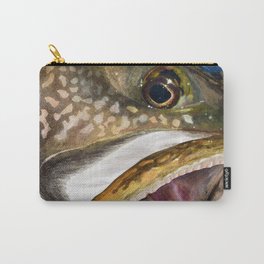 Lake Trout Head Painting Carry-All Pouch