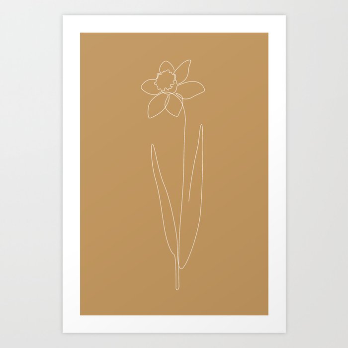 Caramel Daffodil Art Print