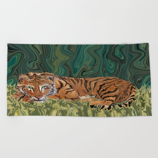 Tiger's Sunday Serendipity Beach Towel