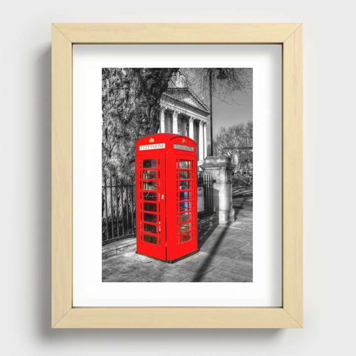 London Red Telephone Box Recessed Framed Print
