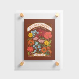 Wildflowers Seed Packet  Floating Acrylic Print