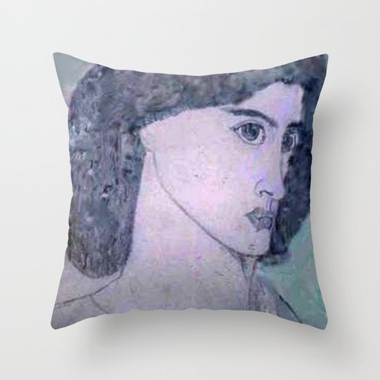 JANE BURDEN STUDY Throw Pillow